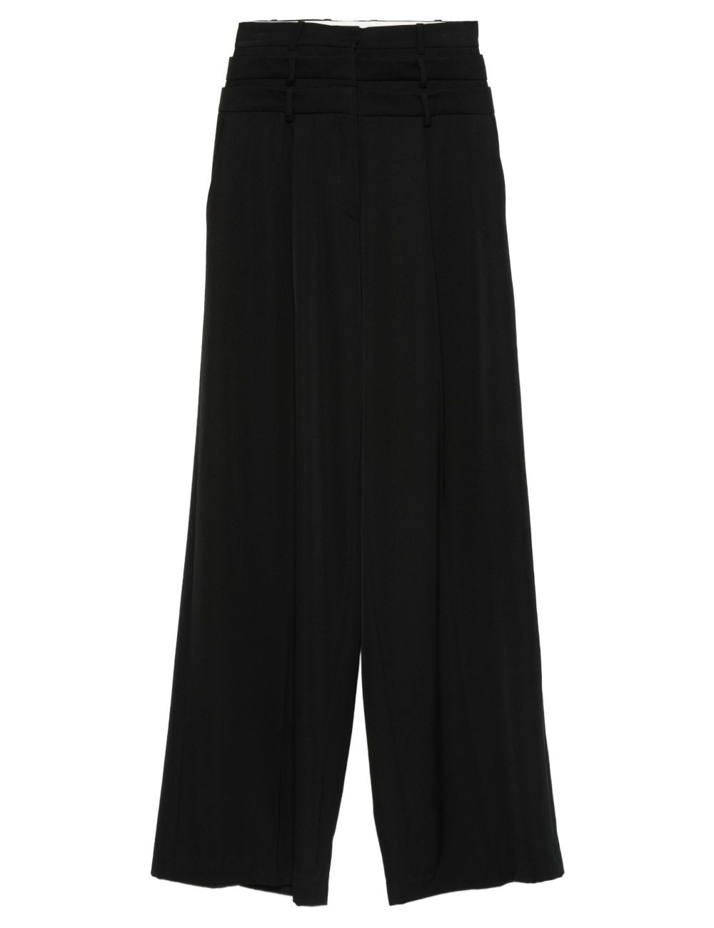 Pantaloni con pieghe a vita alta in nero Viktor&rolf - donna 