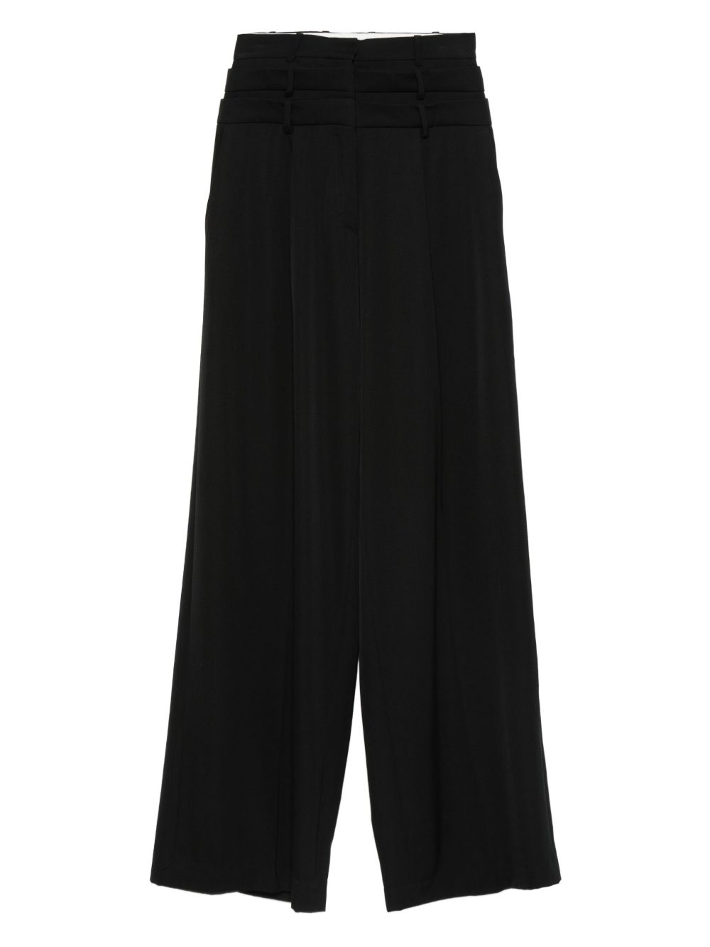 Pantaloni con pieghe a vita alta in nero Viktor&rolf - donna 