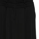 Pantaloni con pieghe a vita alta in nero Viktor&rolf - donna 