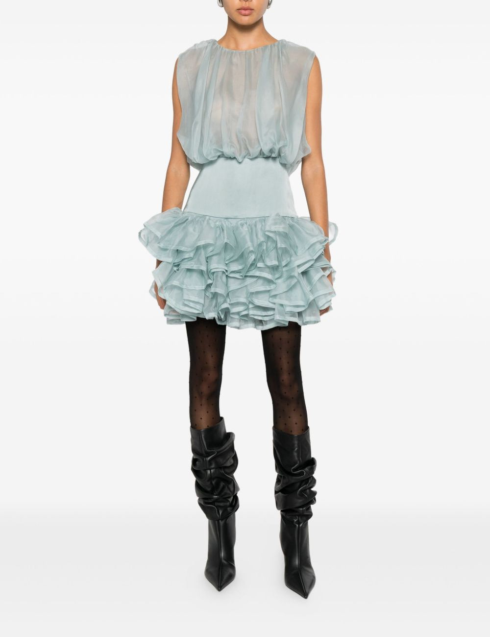 Miniabito con ruches in blu Viktor&rolf - donna 