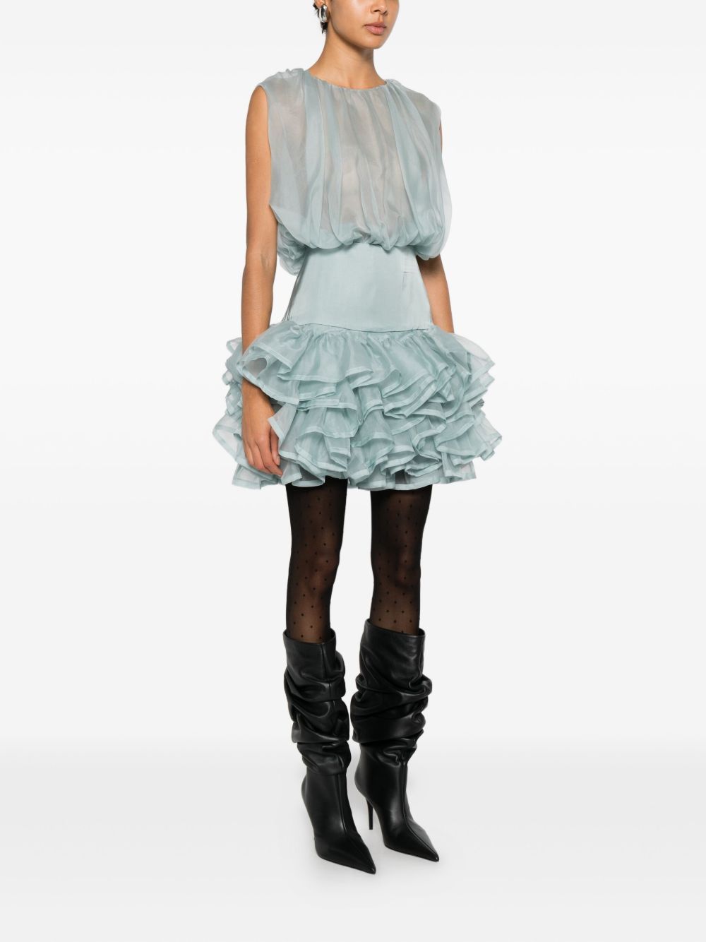 Miniabito con ruches in blu Viktor&rolf - donna 