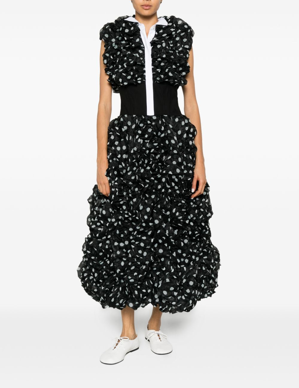 Abito con ruches a pois in nero Viktor&rolf - donna 