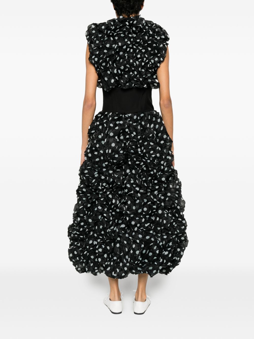 Abito con ruches a pois in nero Viktor&rolf - donna 