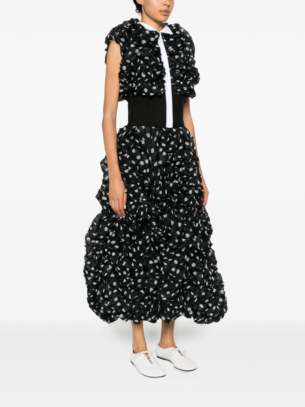 Abito con ruches a pois in nero Viktor&rolf - donna 