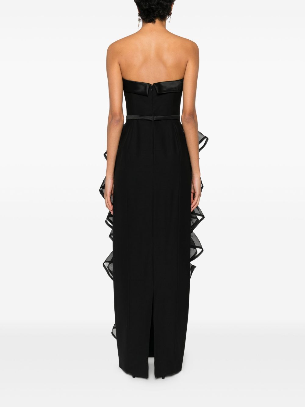 Abito lungo senza spalline con ruches in nero Viktor&rolf - donna 