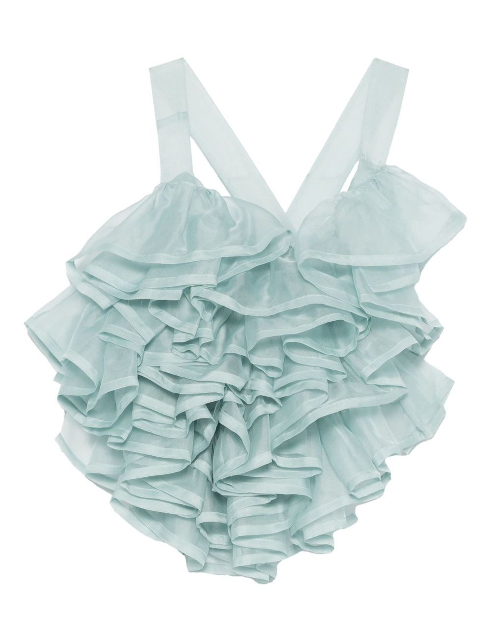 Top con volant in blu Viktor&rolf - donna 