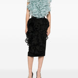 Top con volant in blu Viktor&rolf - donna 
