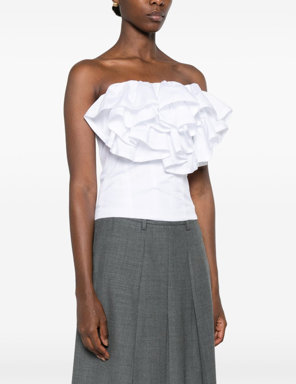 Top volant in bianco Viktor&rolf - donna 