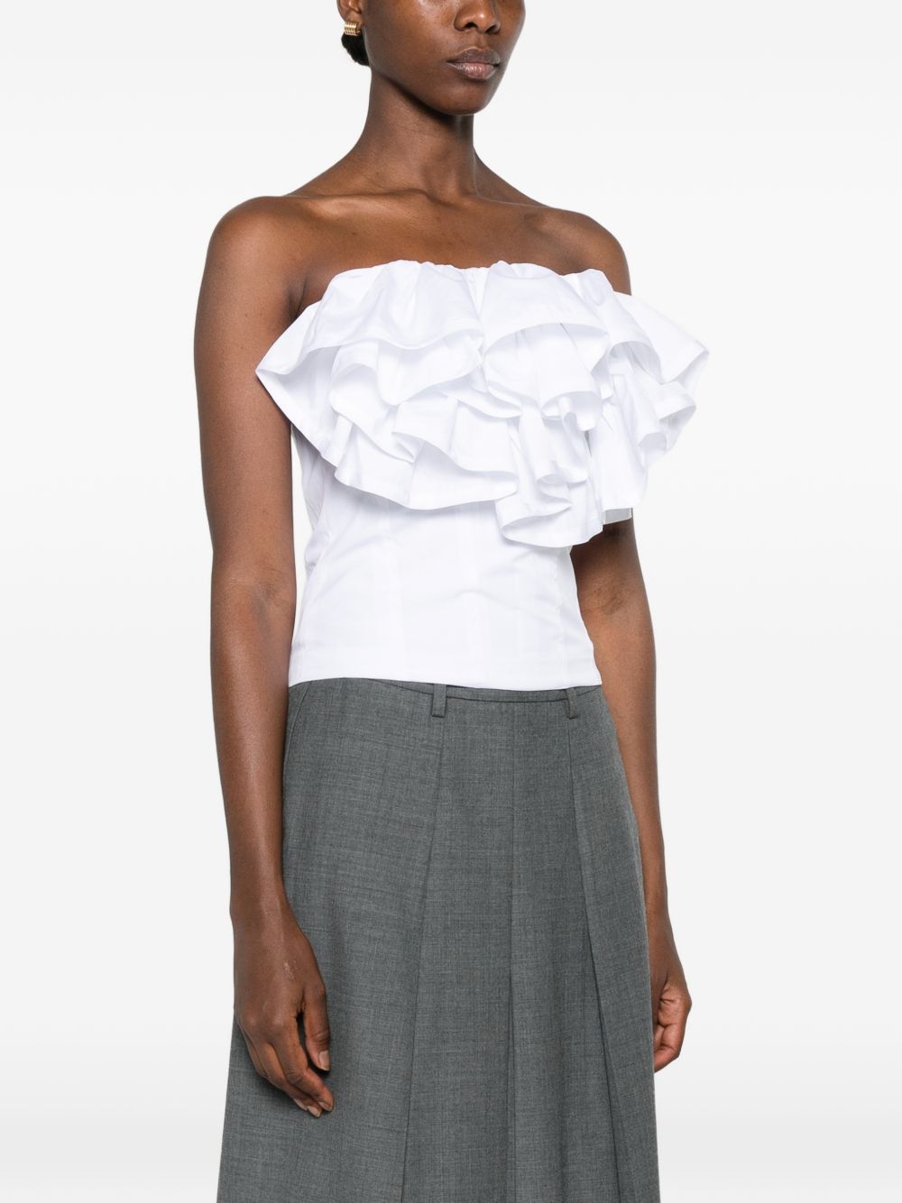 Top volant in bianco Viktor&rolf - donna 