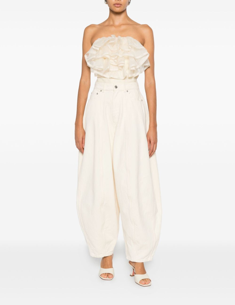 Top con ruches in beige Viktor&rolf - donna 