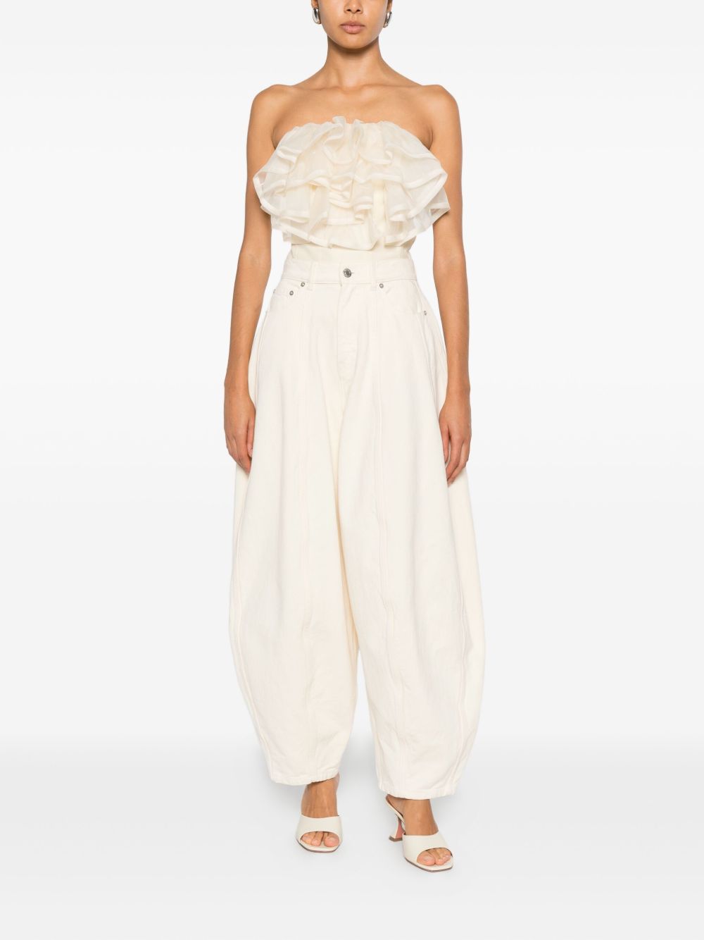 Top con ruches in beige Viktor&rolf - donna 