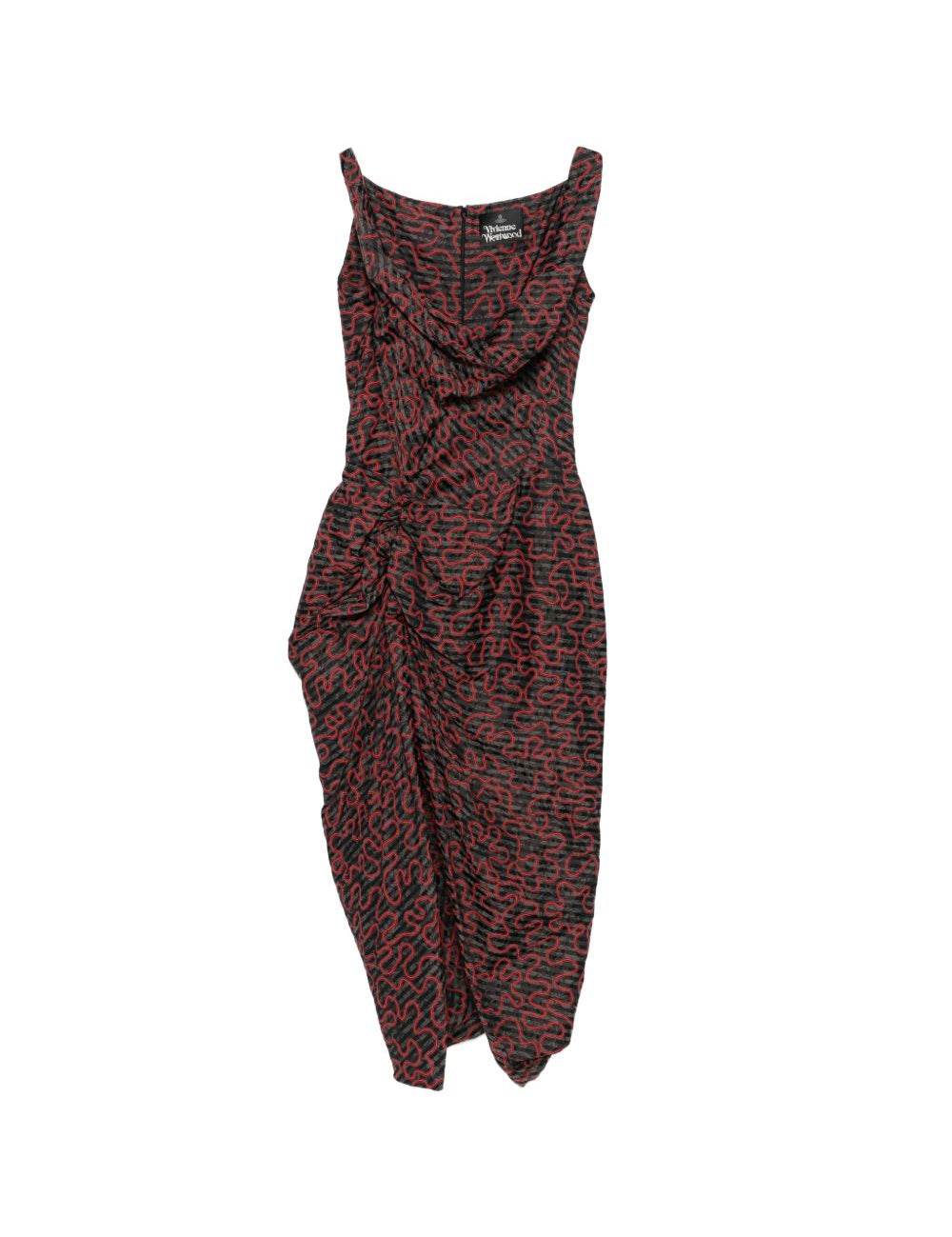 Abito drappeggiato con stampa multicolor Vivienne Westwood - donna 