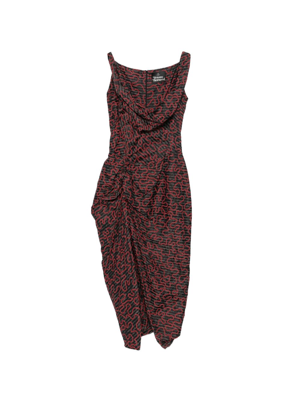 Abito drappeggiato con stampa multicolor Vivienne Westwood - donna 