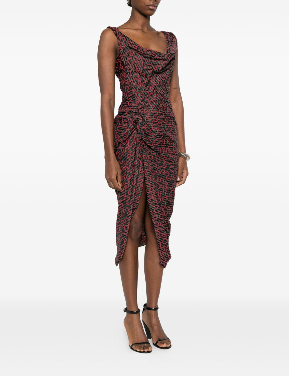 Abito drappeggiato con stampa multicolor Vivienne Westwood - donna 