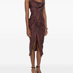 Abito drappeggiato con stampa multicolor Vivienne Westwood - donna 
