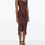 Abito drappeggiato con stampa multicolor Vivienne Westwood - donna 