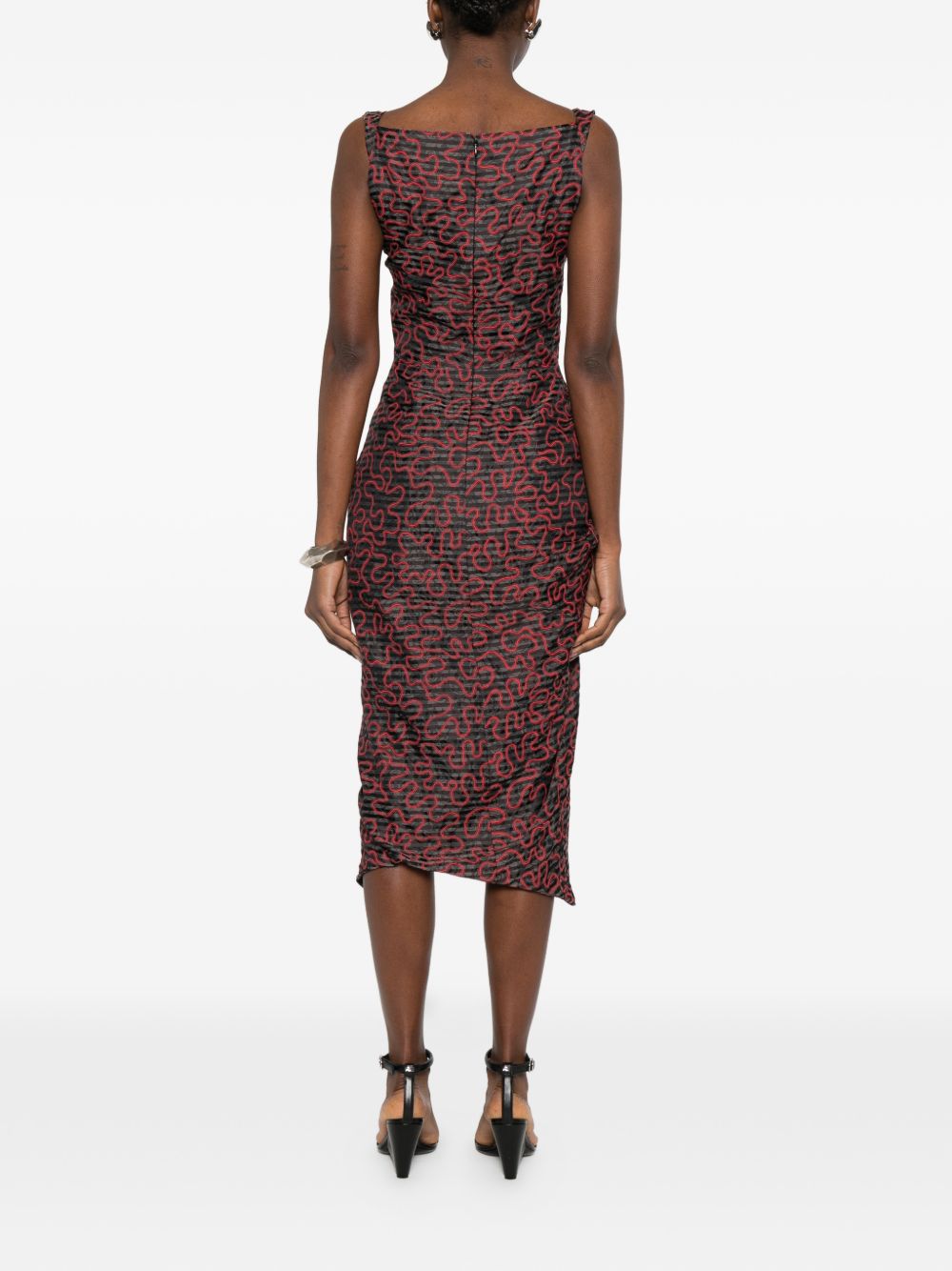 Abito drappeggiato con stampa multicolor Vivienne Westwood - donna 