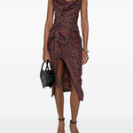 Abito drappeggiato con stampa multicolor Vivienne Westwood - donna 