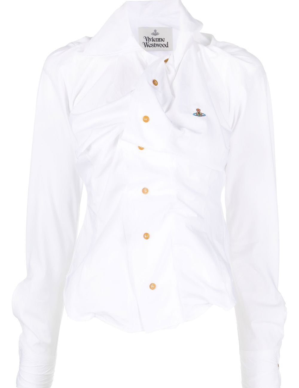 Camicia con logo Orb in bianco Vivienne Westwood - donna 