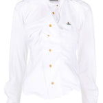 Camicia con logo Orb in bianco Vivienne Westwood - donna 
