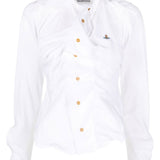 Camicia con logo Orb in bianco Vivienne Westwood - donna 