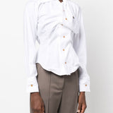 Camicia con logo Orb in bianco Vivienne Westwood - donna 