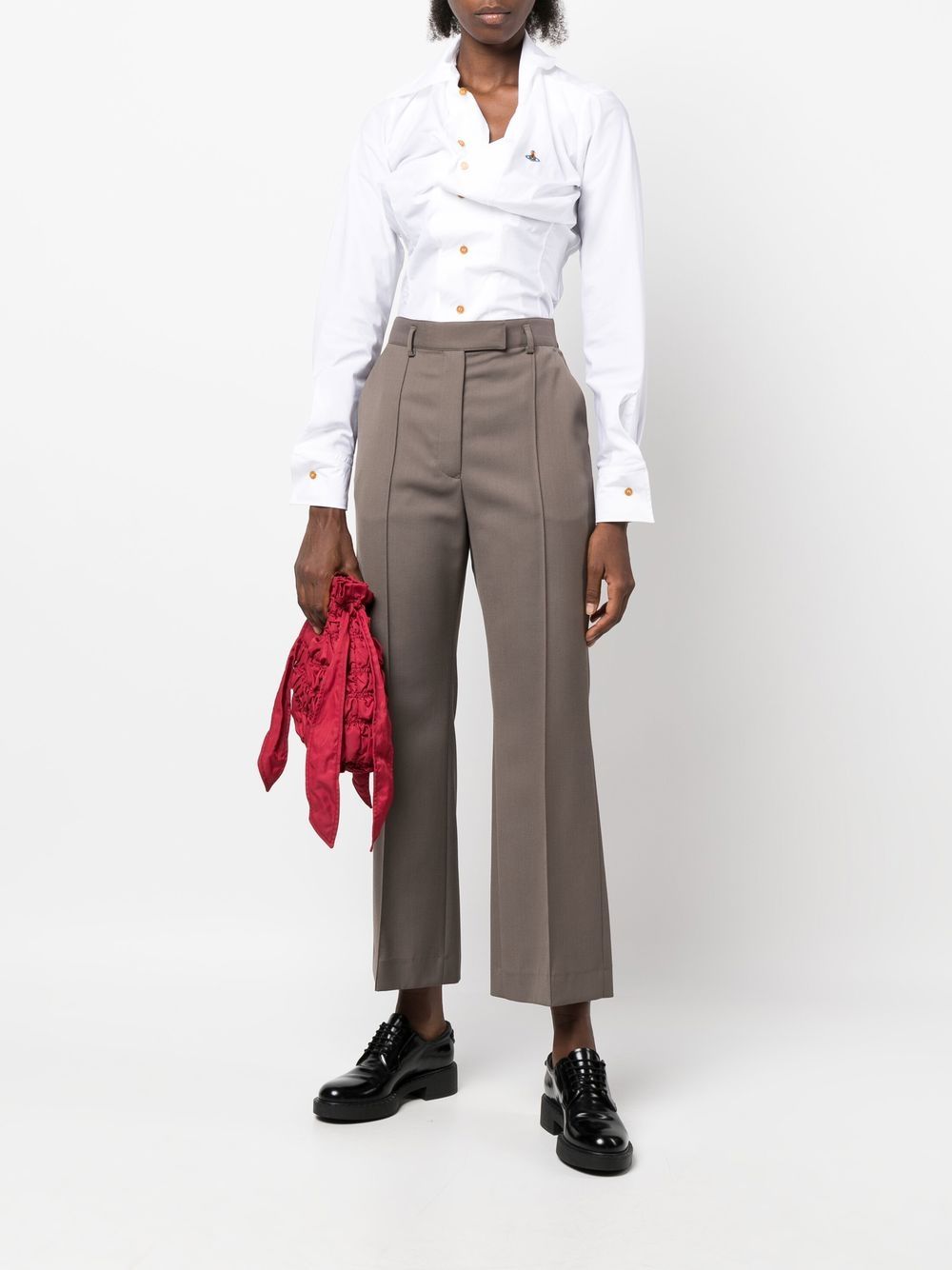 Camicia con logo Orb in bianco Vivienne Westwood - donna 