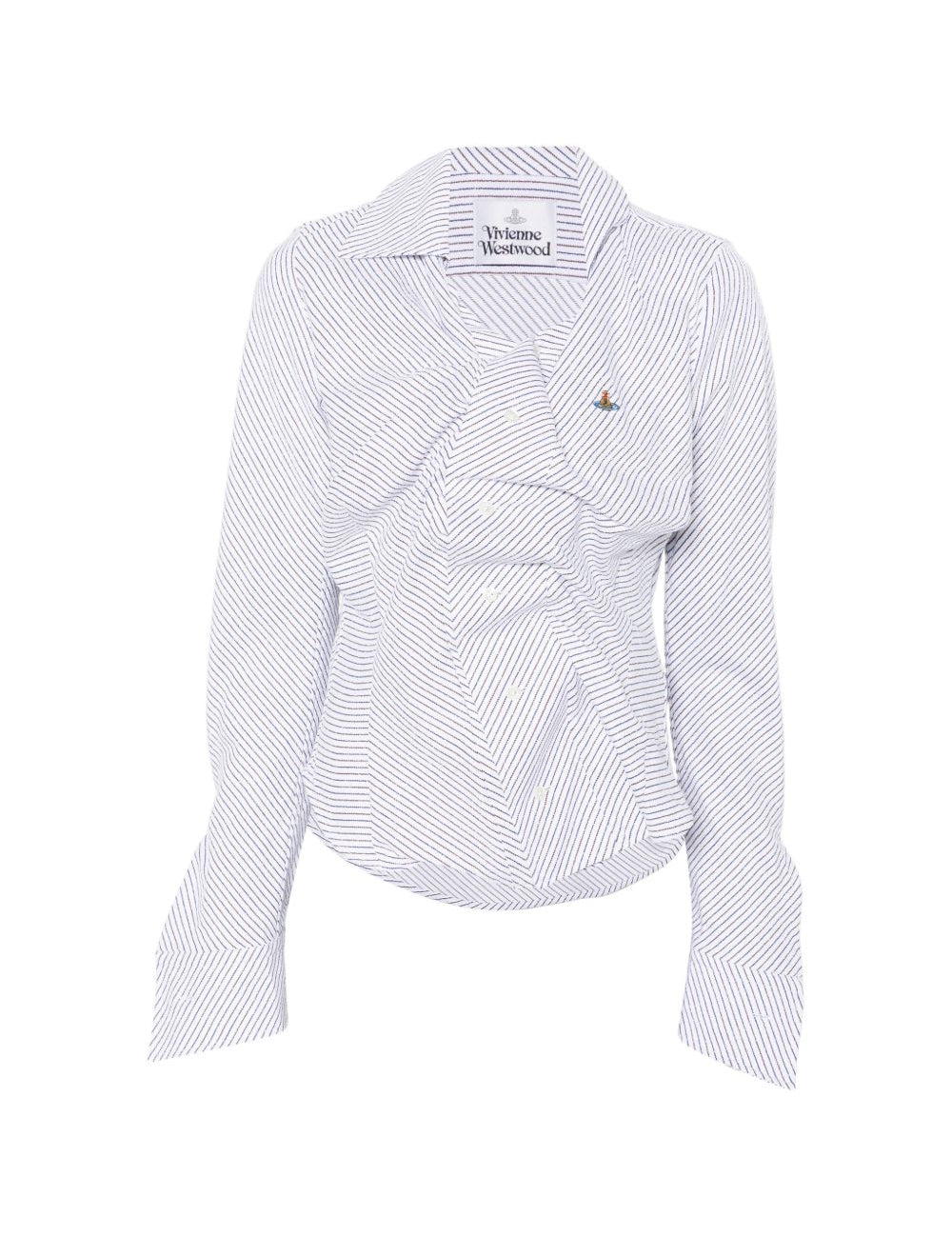 Camicia Drunken a righe in azzurro Vivienne westwood - donna 