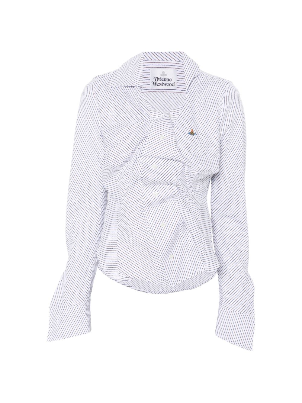 Camicia Drunken a righe in azzurro Vivienne westwood - donna 