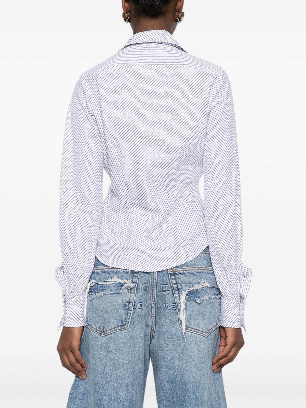 Camicia Drunken a righe in azzurro Vivienne westwood - donna 