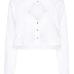 Camicia crop con cut-out a cuore in bianco Vivienne westwood - donna 
