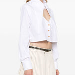 Camicia crop con cut-out a cuore in bianco Vivienne westwood - donna 