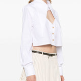 Camicia crop con cut-out a cuore in bianco Vivienne westwood - donna 
