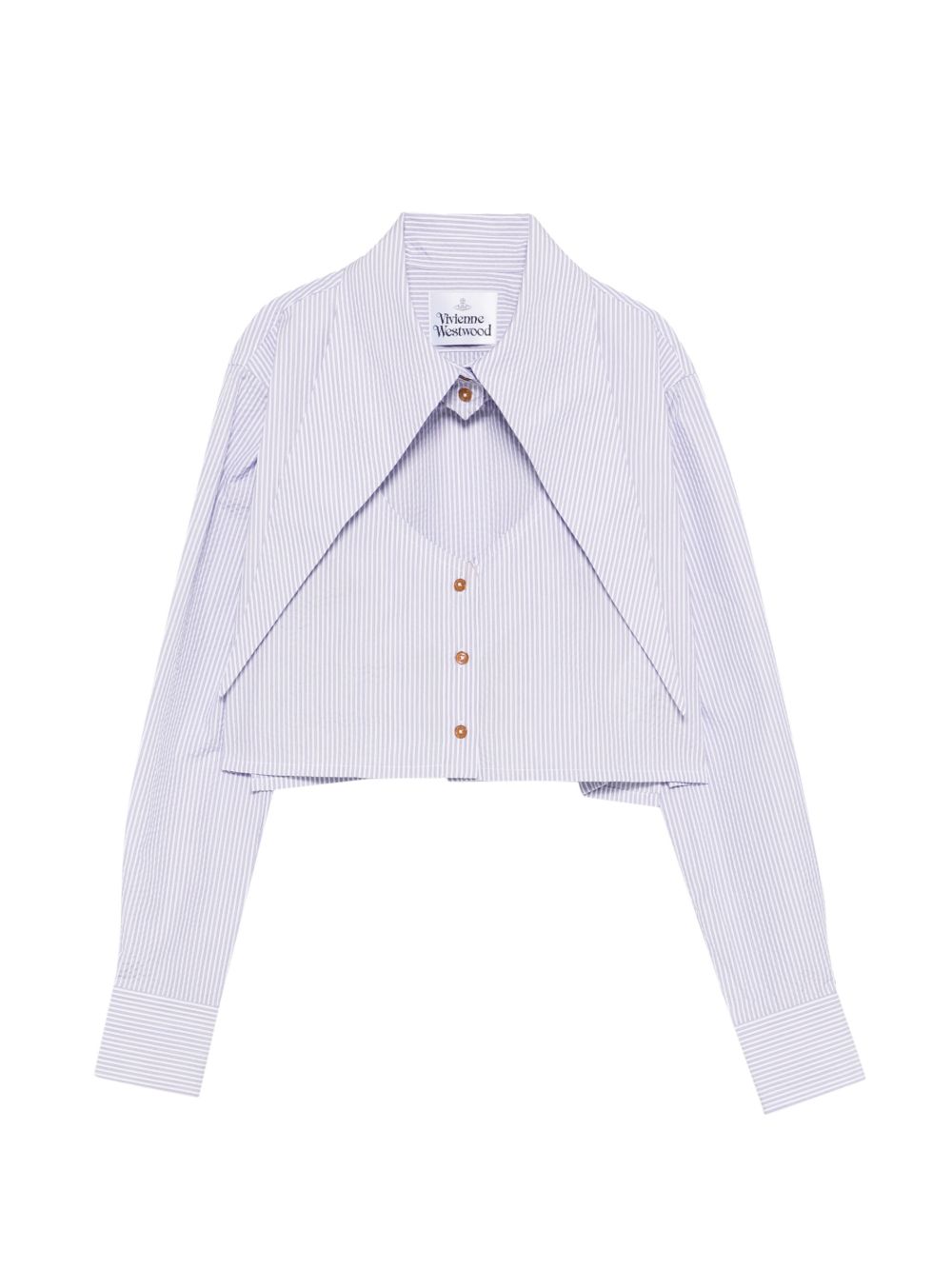 Camicia crop con cut-out a cuore in celeste Vivienne westwood - donna 