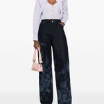 Camicia crop con cut-out a cuore in celeste Vivienne westwood - donna 