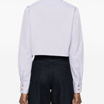 Camicia crop con cut-out a cuore in celeste Vivienne westwood - donna 