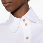 Camicia con chiusura decentrata bella in bianco Vivienne westwood - donna 