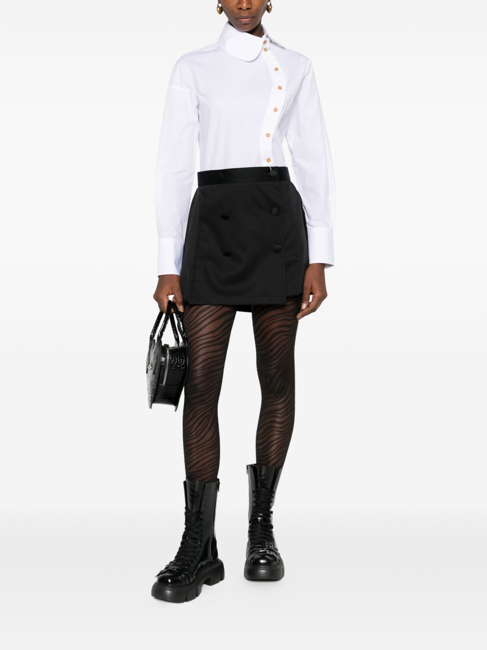Camicia con chiusura decentrata bella in bianco Vivienne westwood - donna 