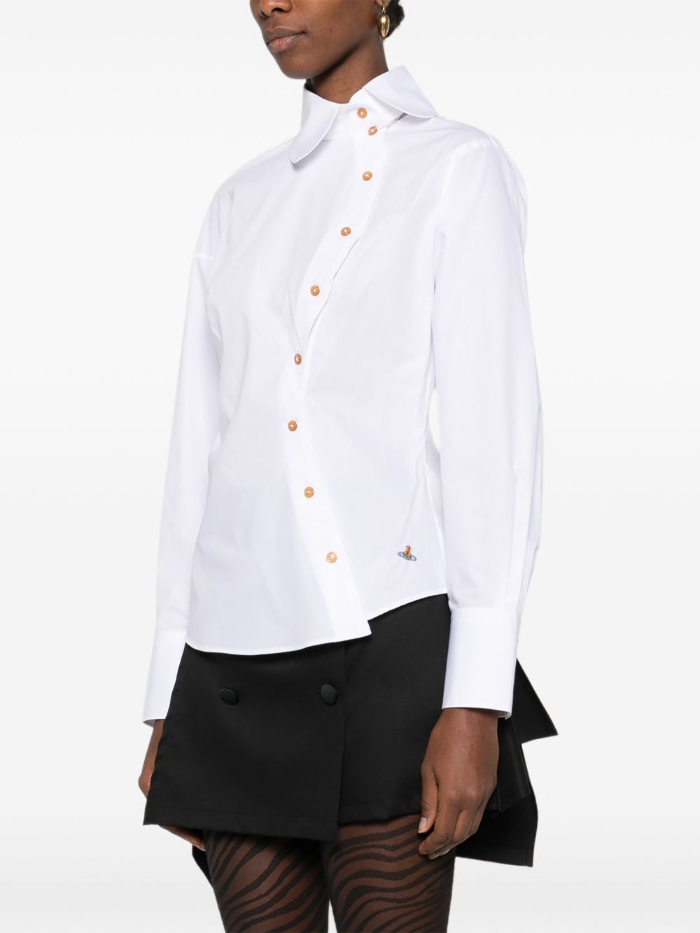 Camicia con chiusura decentrata bella in bianco Vivienne westwood - donna 