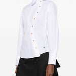 Camicia con chiusura decentrata bella in bianco Vivienne westwood - donna 
