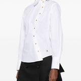 Camicia con chiusura decentrata bella in bianco Vivienne westwood - donna 