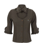 Camicia a righe con volant di Tolosa in verde Vivienne westwood - donna 