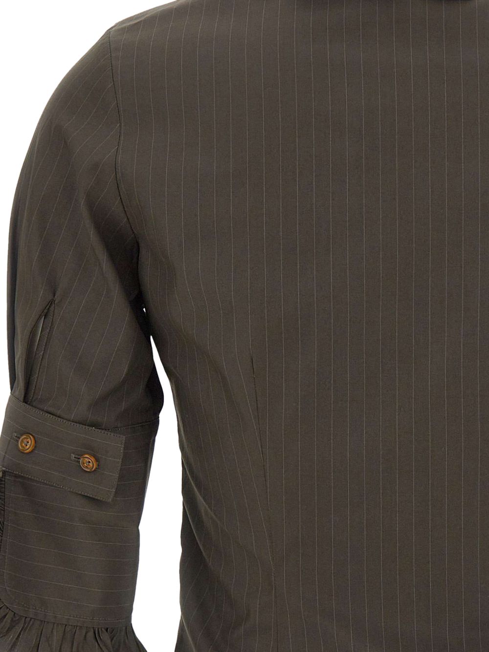 Camicia a righe con volant di Tolosa in verde Vivienne westwood - donna 