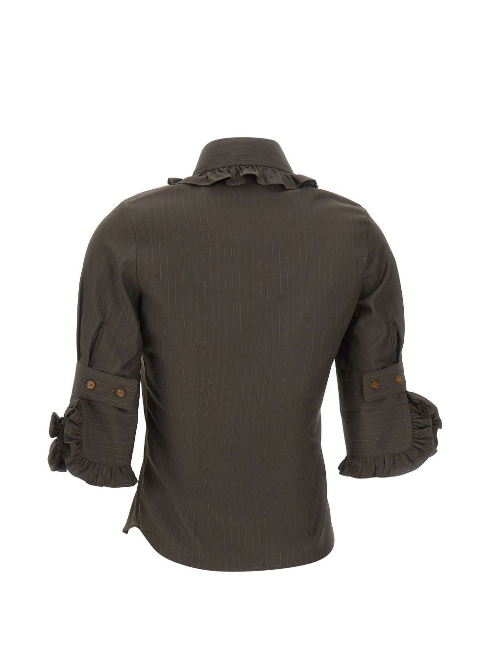 Camicia a righe con volant di Tolosa in verde Vivienne westwood - donna 