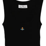 Canotta con logo Orb in nero vivienne westwood - donna 