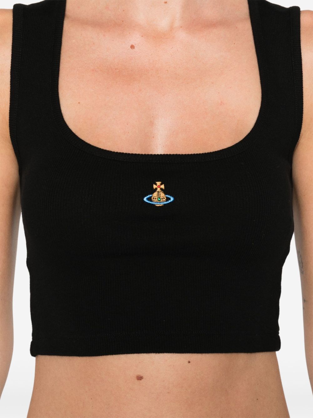 Canotta con logo Orb in nero vivienne westwood - donna 