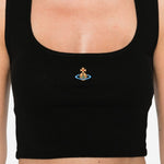 Canotta con logo Orb in nero vivienne westwood - donna 
