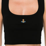 Canotta con logo Orb in nero vivienne westwood - donna 