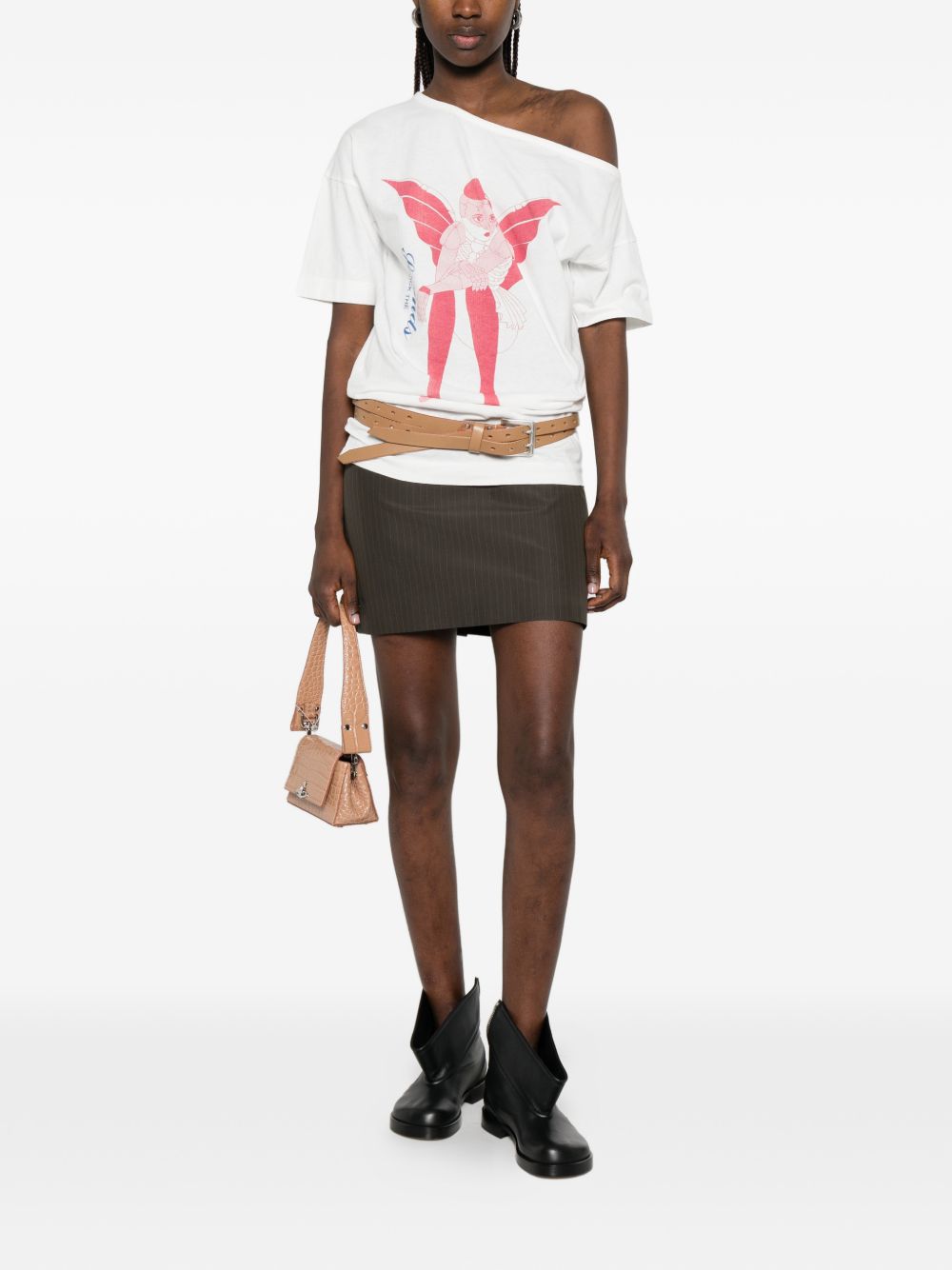 Gonna mini gessata in verde militare Vivienne Westwood - donna 