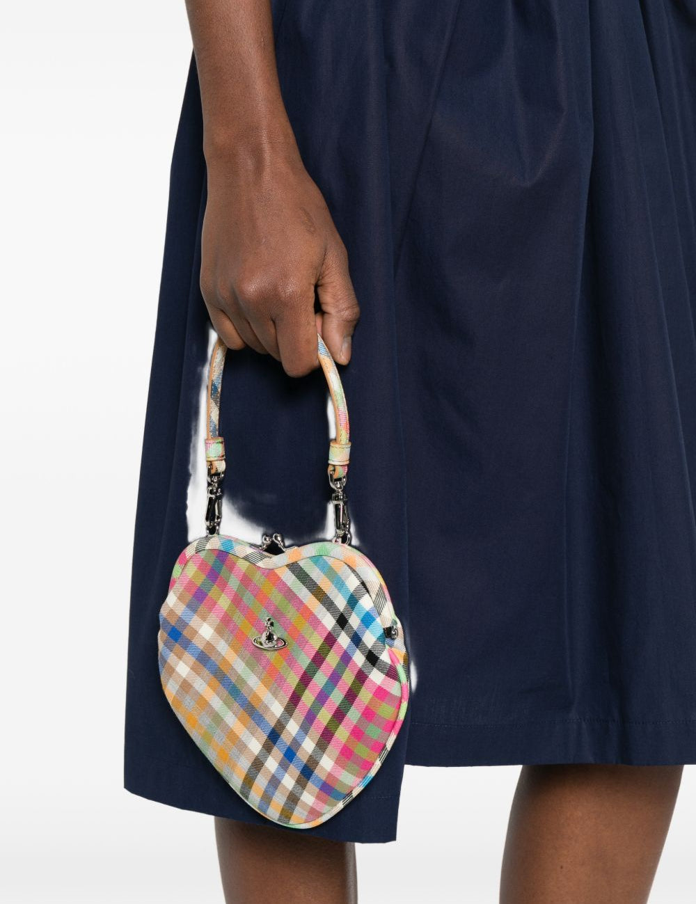 Borsa a quadri belle heart multicolore Vivienne westwood - donna 